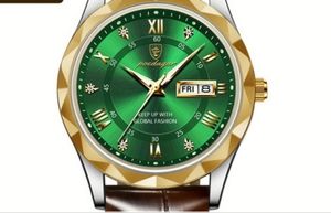 New nice green watch with day & Day feature.nicer than picture. Leather band